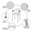 Silla de baño para adultos mayores para ducha en casa
