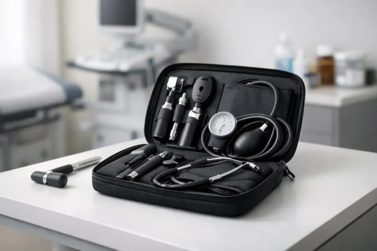 Estuche diagnóstico médico para cada consulta