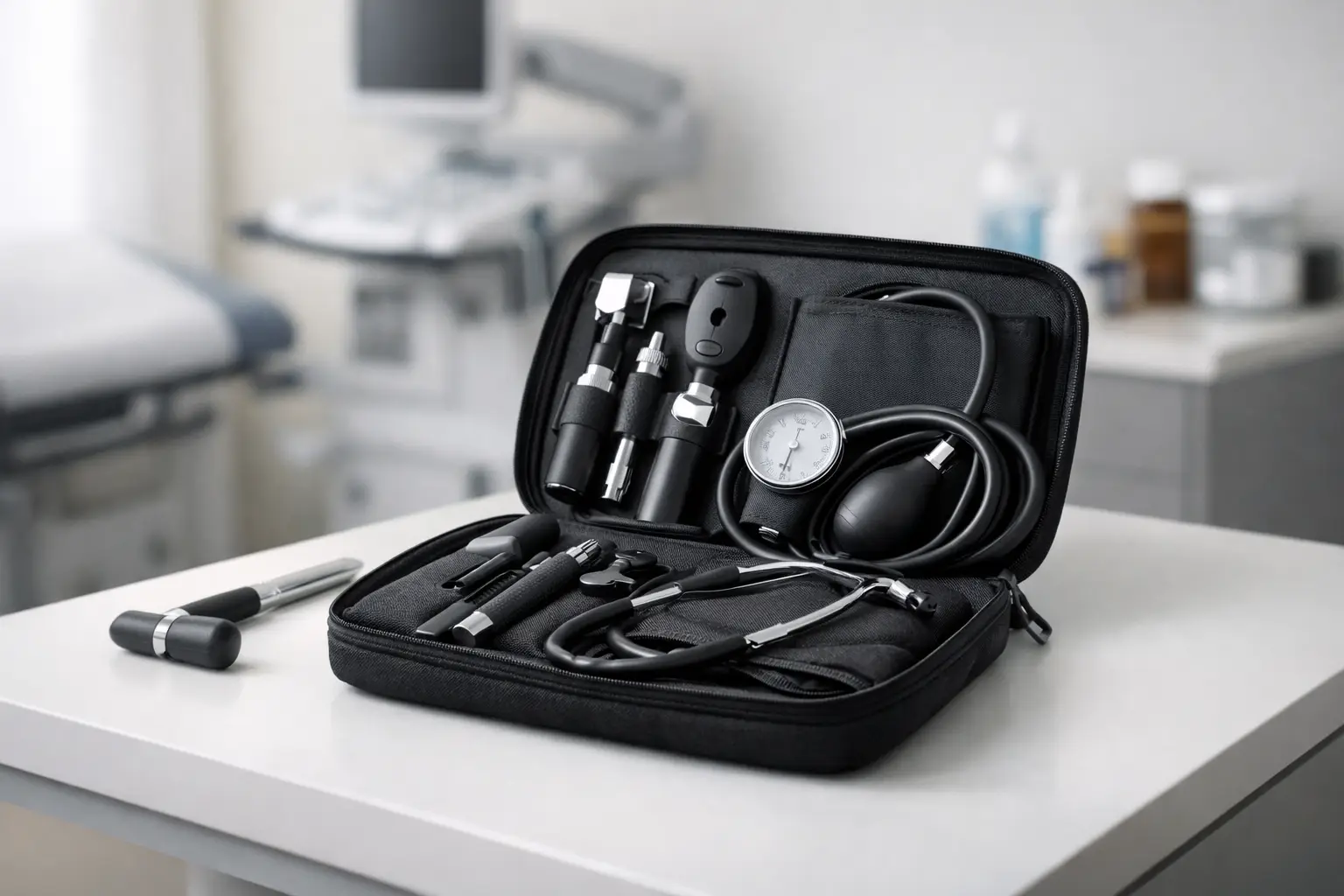 Estuche diagnóstico médico para cada consulta